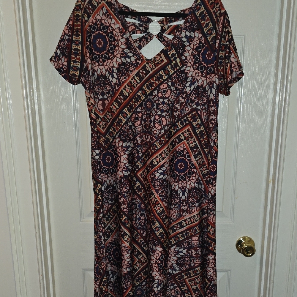 New Directions Multicolor Geometric Dress